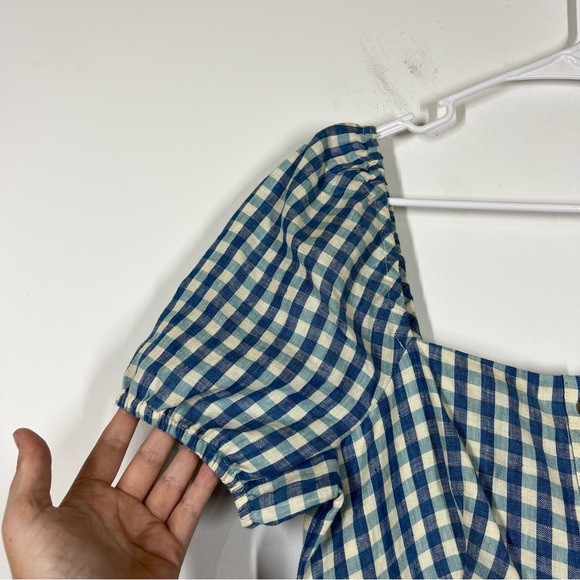 Boden Square Neck 100% Linen Midi Dress Size US 8 - Picture 6 of 11